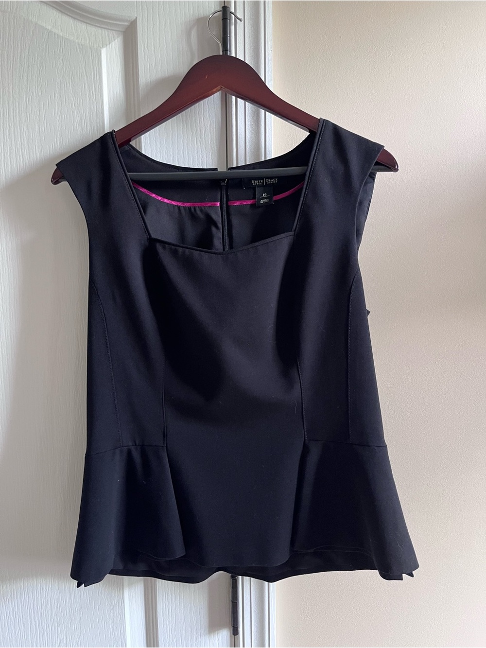 White House Black Market Black Peplum Shell Tank